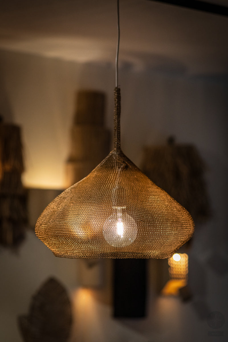 Braided stainless steel lampshade