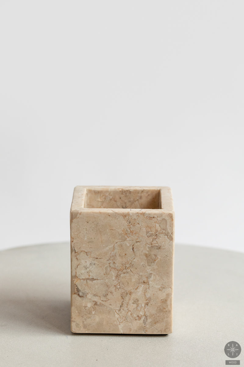 Marble toothbrush holder