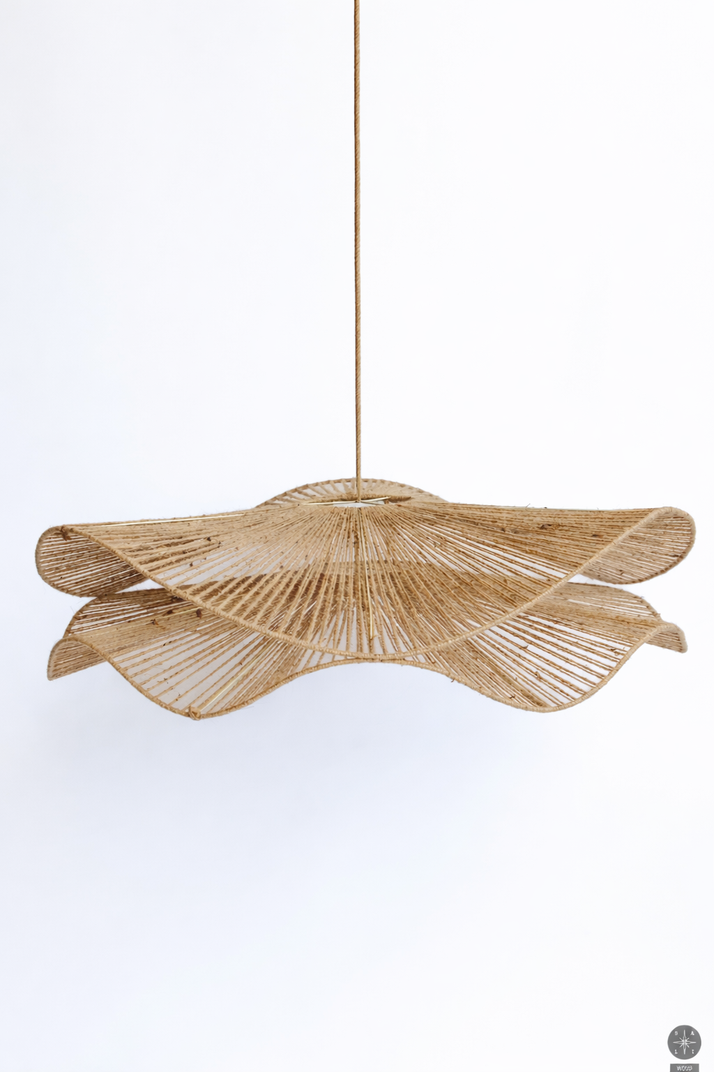 Raffia lampshade