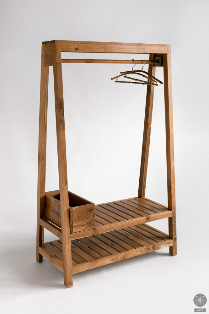 Teakwood coat rack