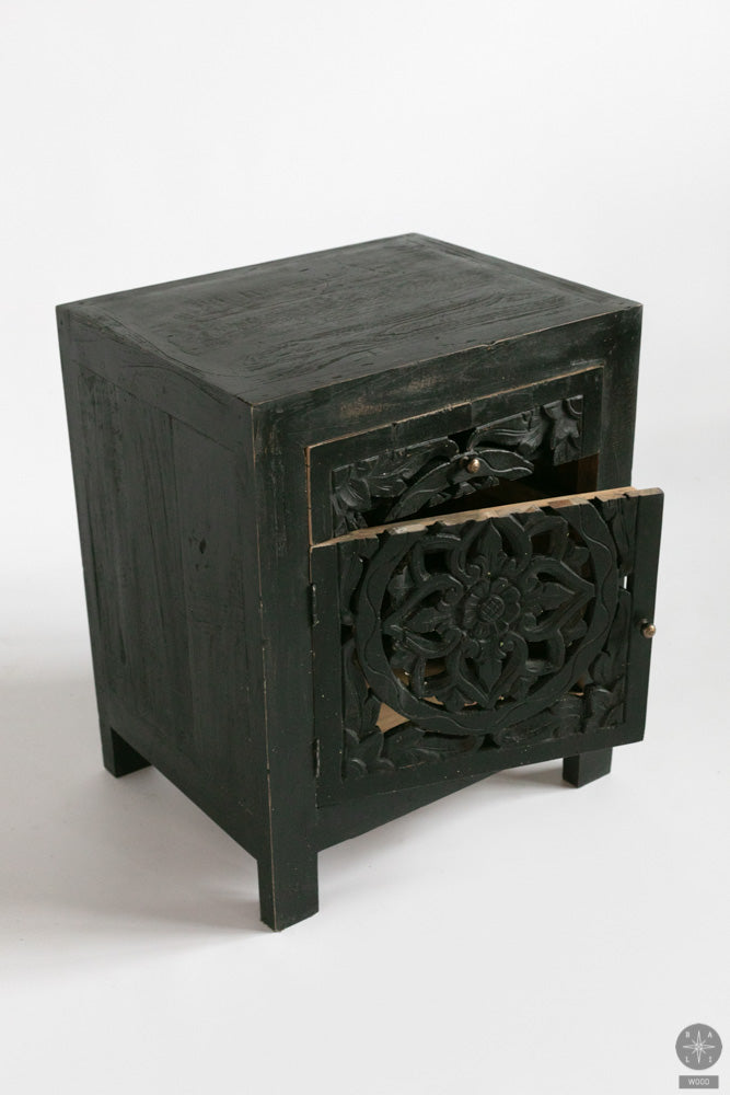 Teak wood cabinet with carving