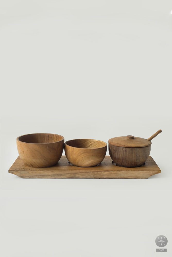 Teak wood bowl coaster