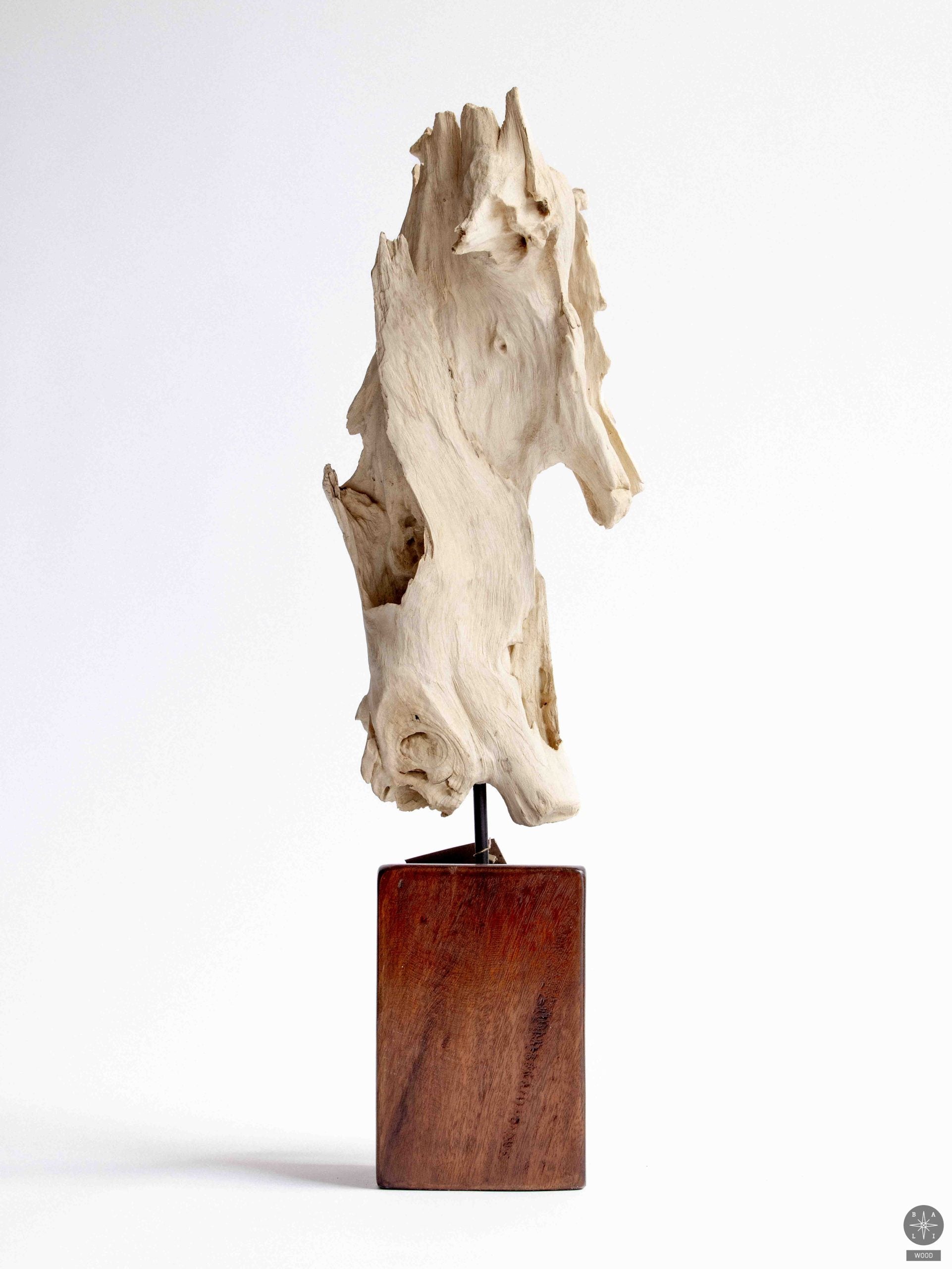 Teak wood decoration on a stand