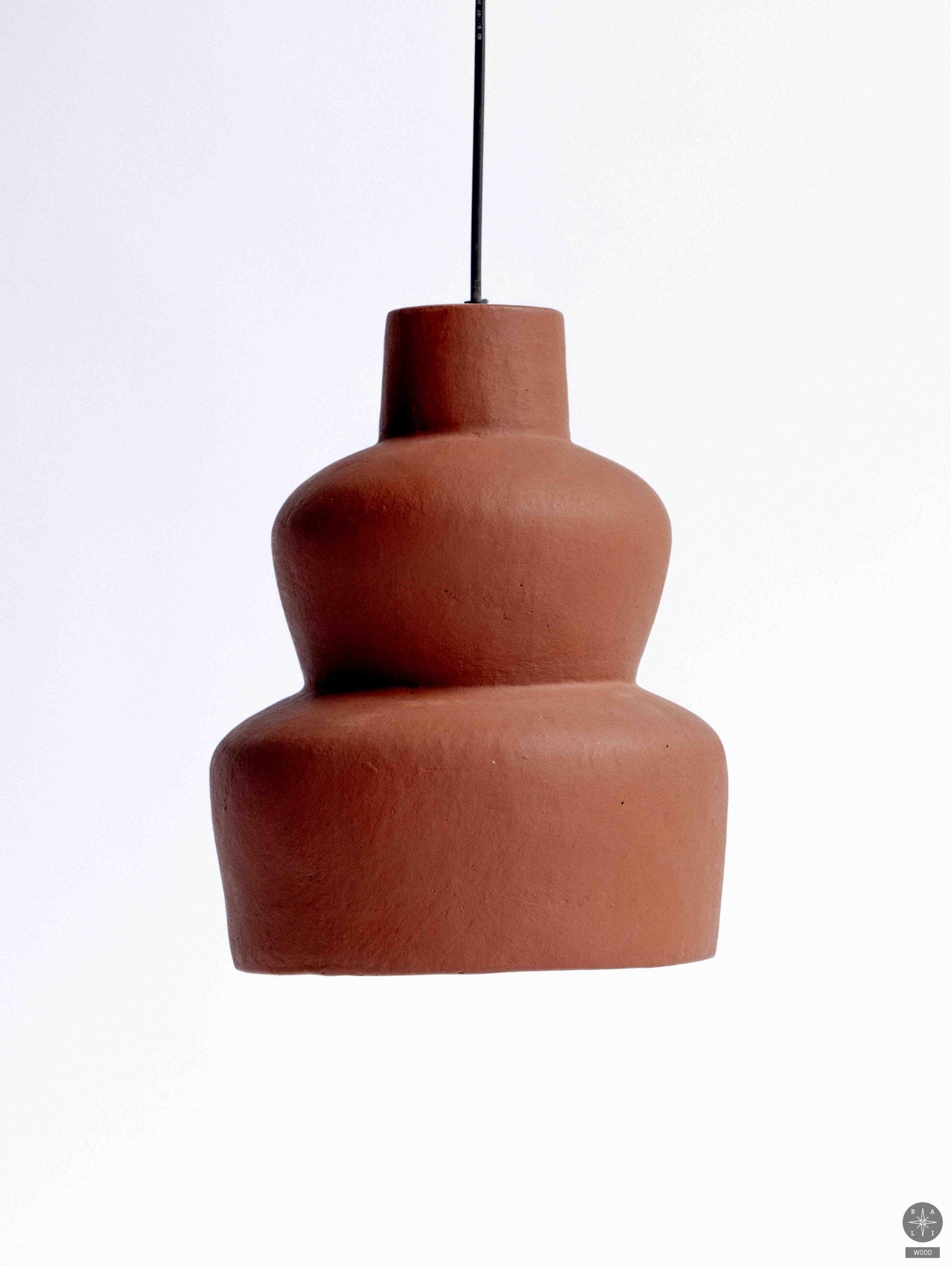 Terracotta ceiling lamp shade