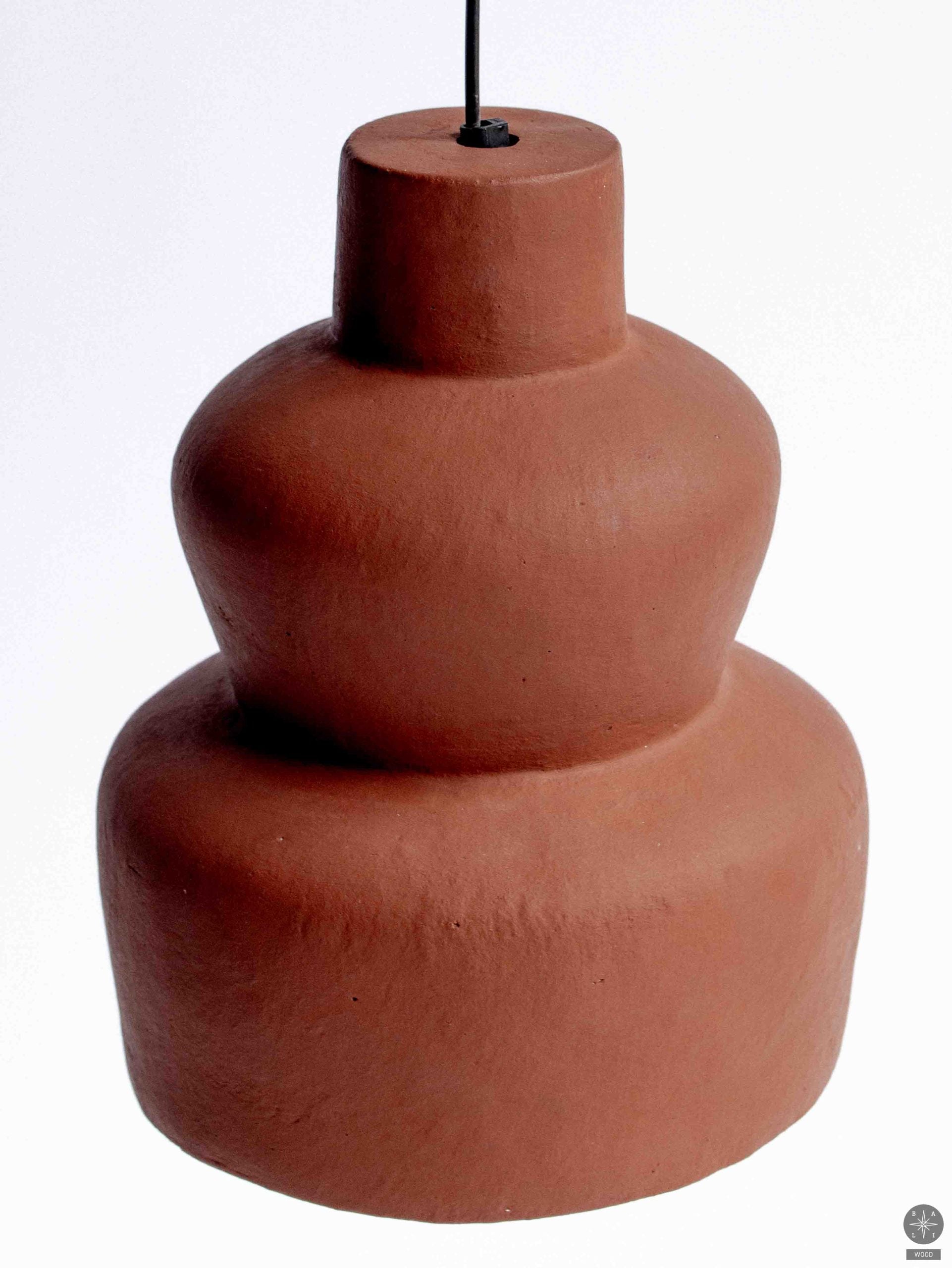 Terracotta ceiling lamp shade