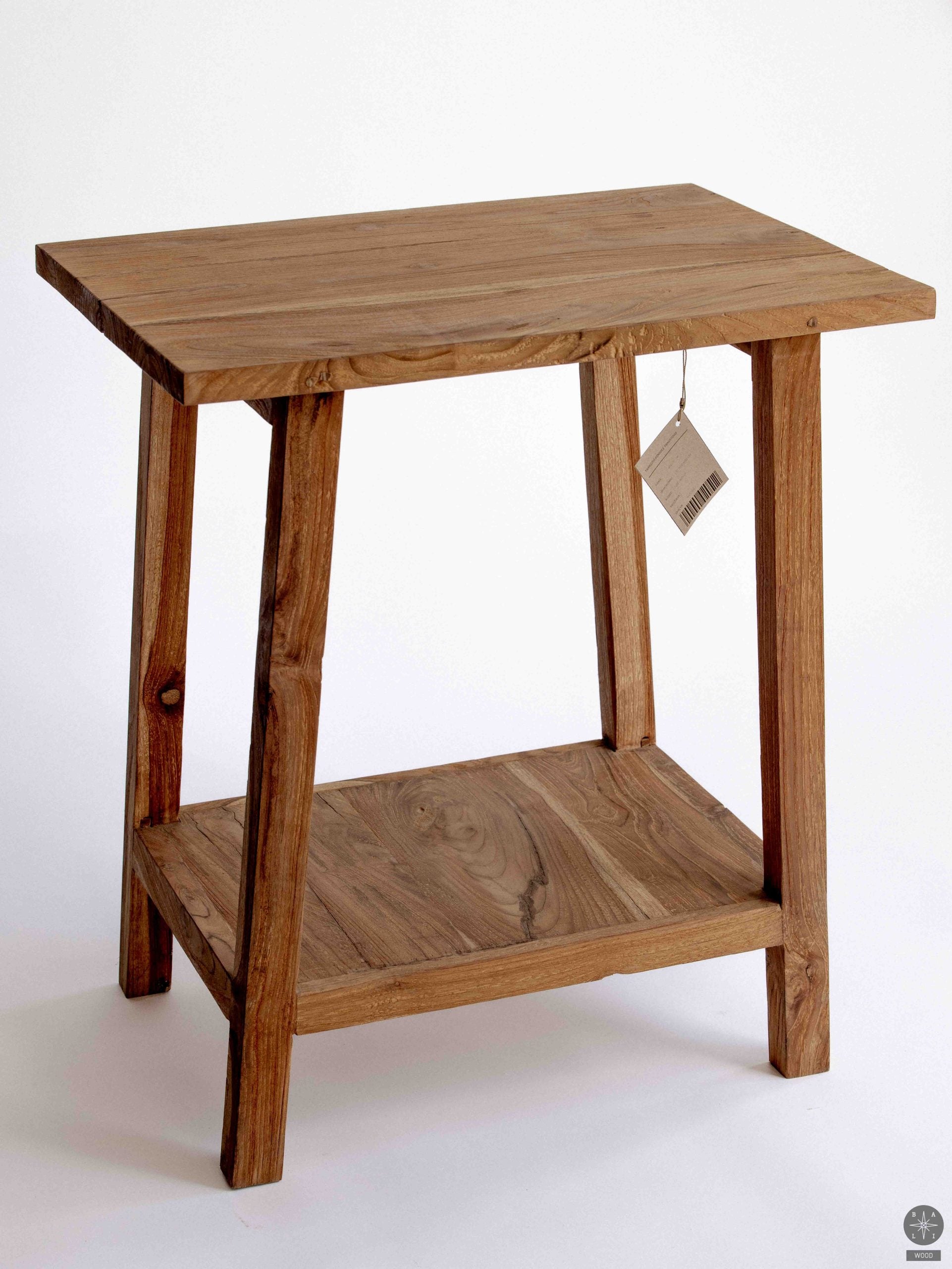 Console for washbasin made of recycled teak wood