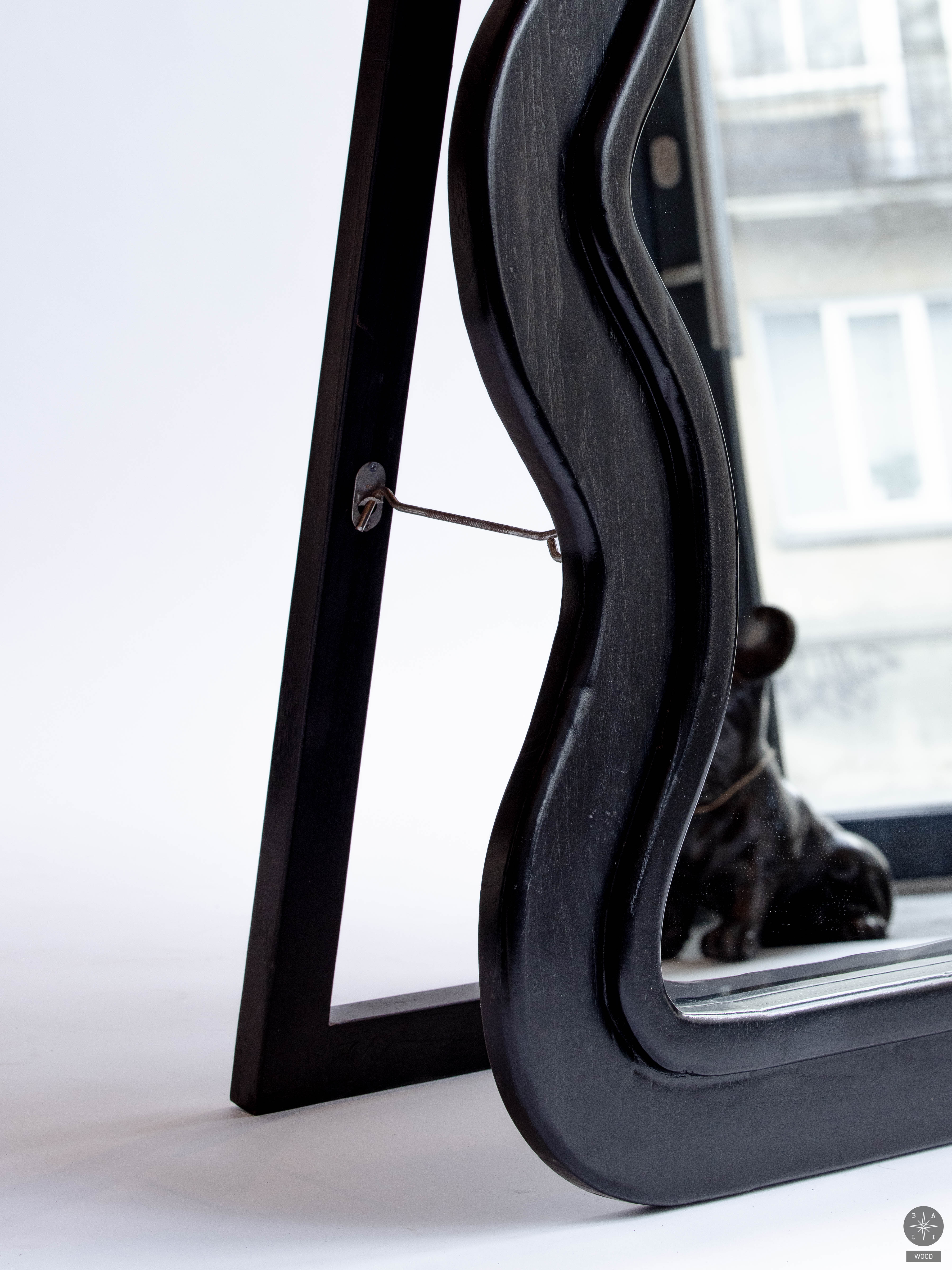 Mirror made of teak wood