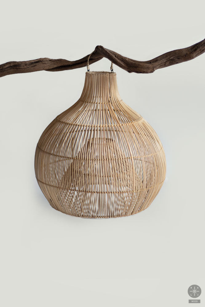 Double rattan lamp
