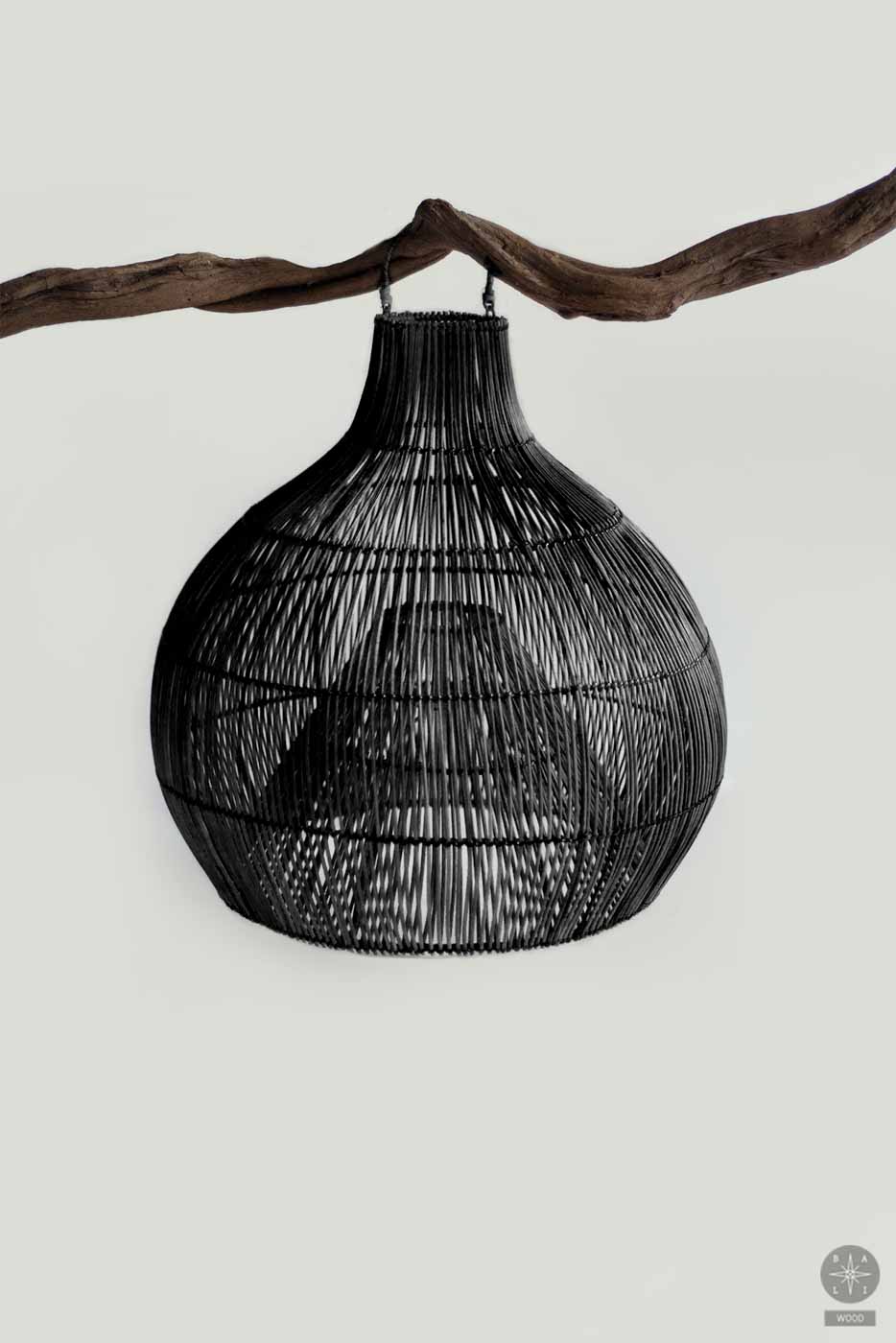 Double rattan lamp