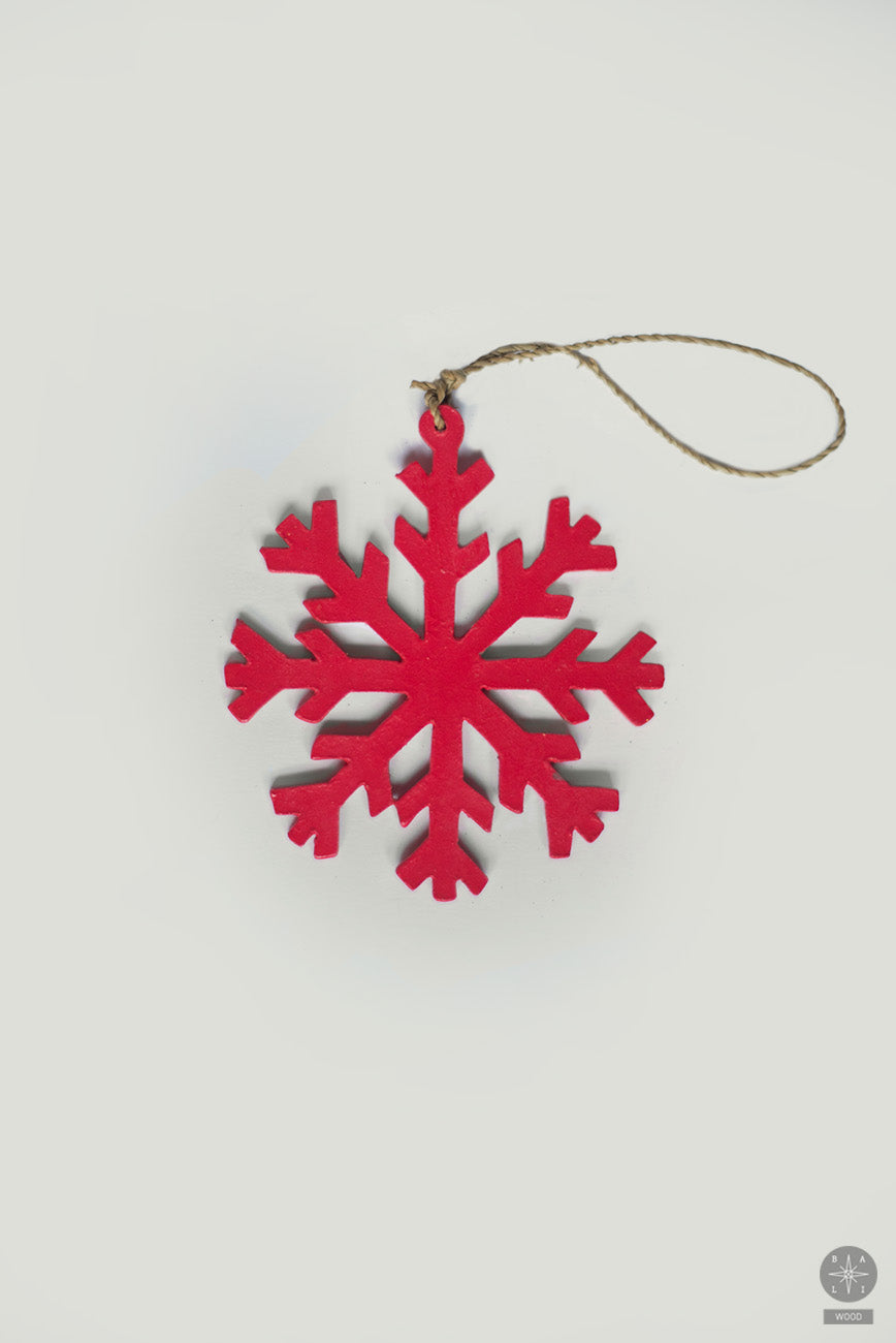 Hanging wooden Christmas toy 'Snowflake'