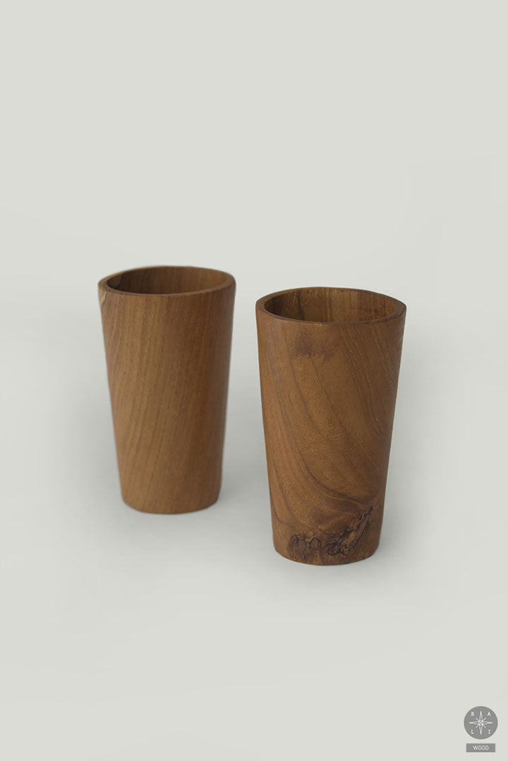 Teak wood cup