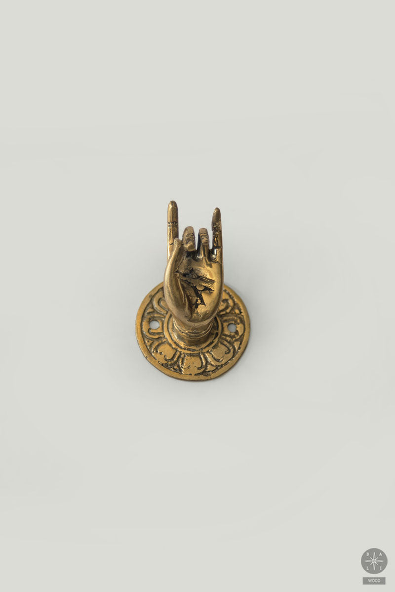 Brass knob 'Namaste'