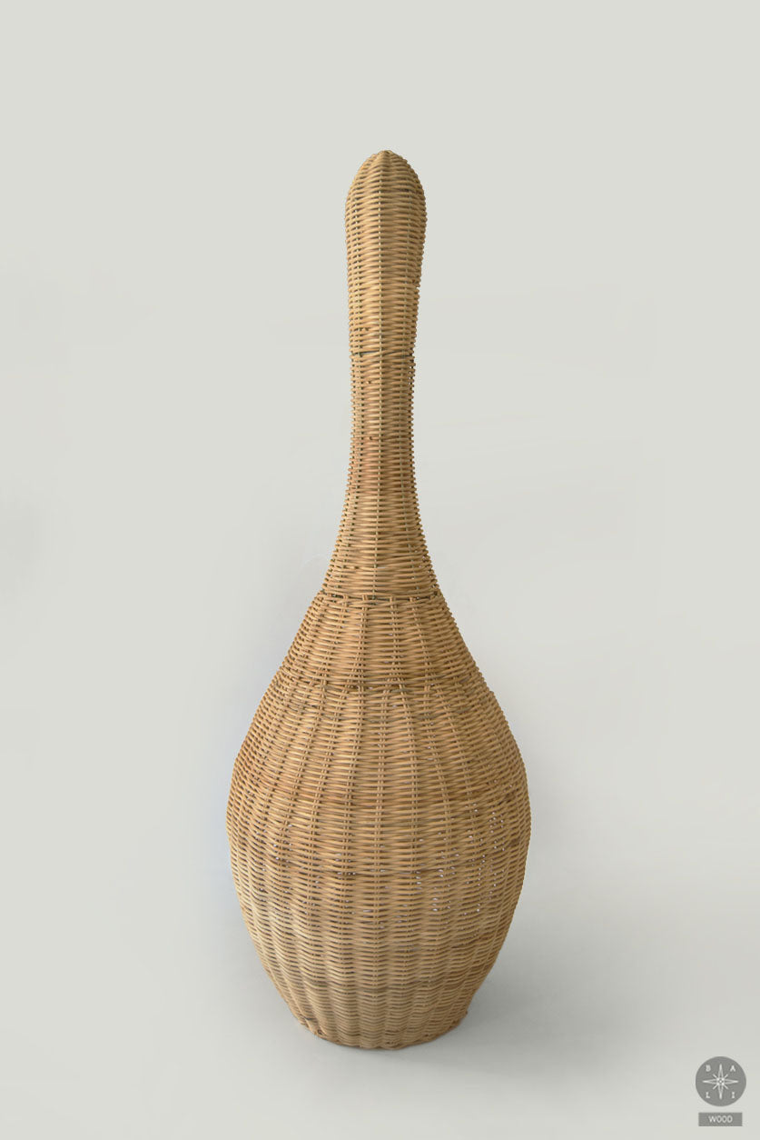 Rattan floor lamp