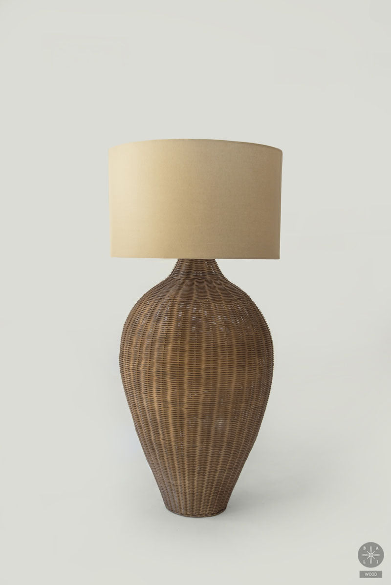Rattan floor lamp
