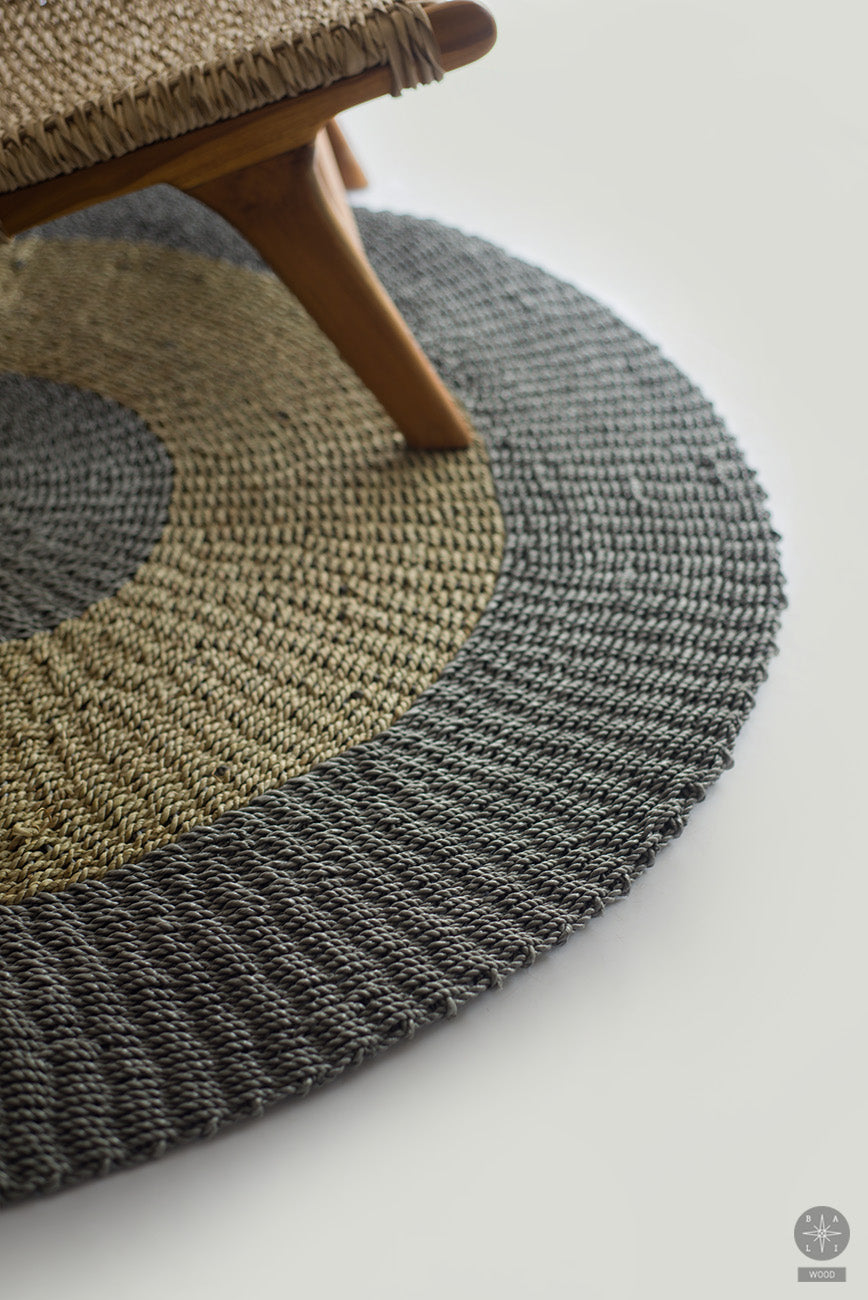 Carpet made from recycled plastic and seagrass