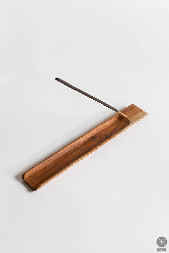 Teak wood incense holder