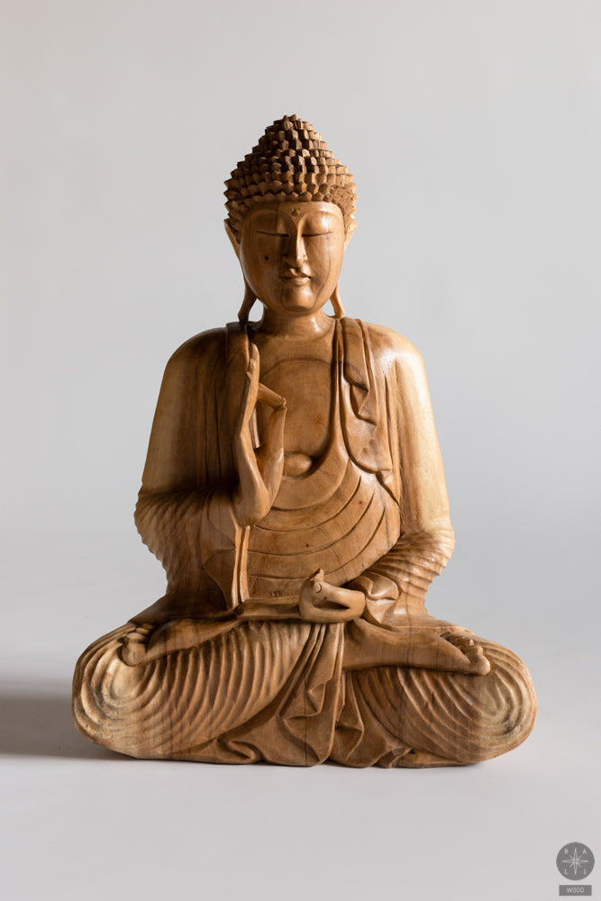Teak wood Buddha statue