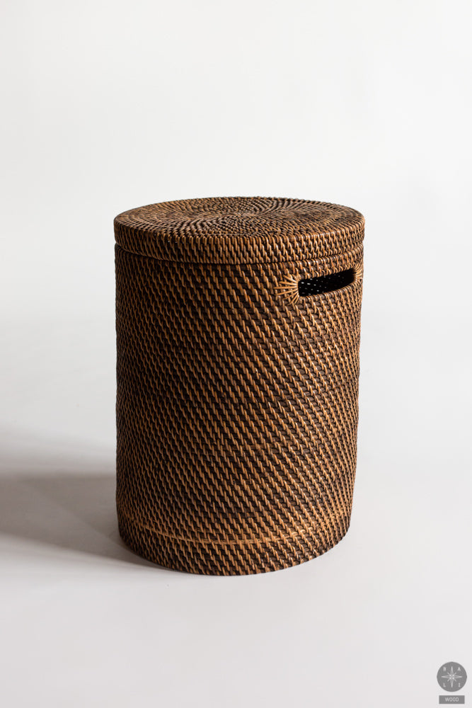Rattan laundry basket