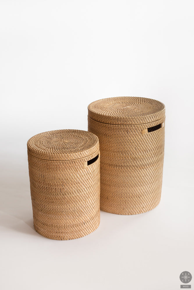 Rattan laundry basket