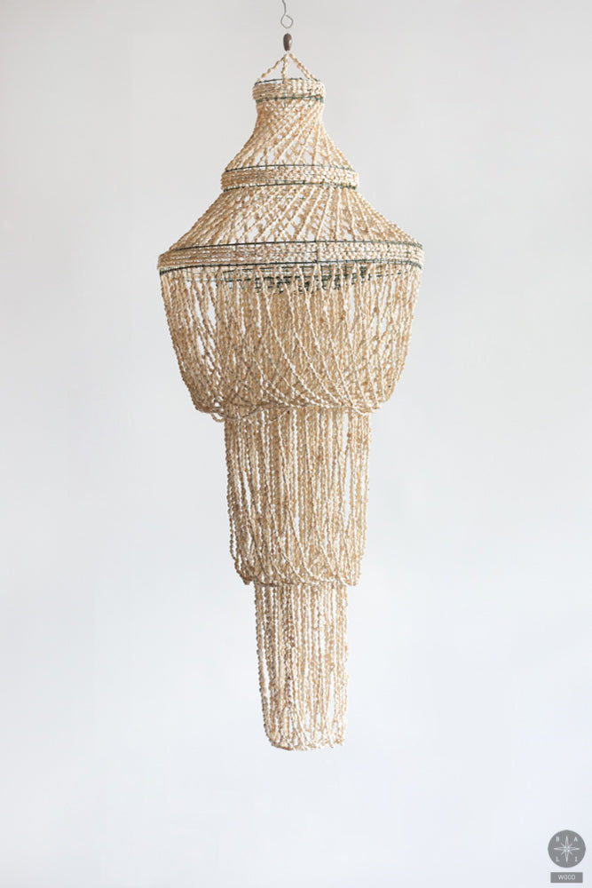 Cream-colored shell chandelier