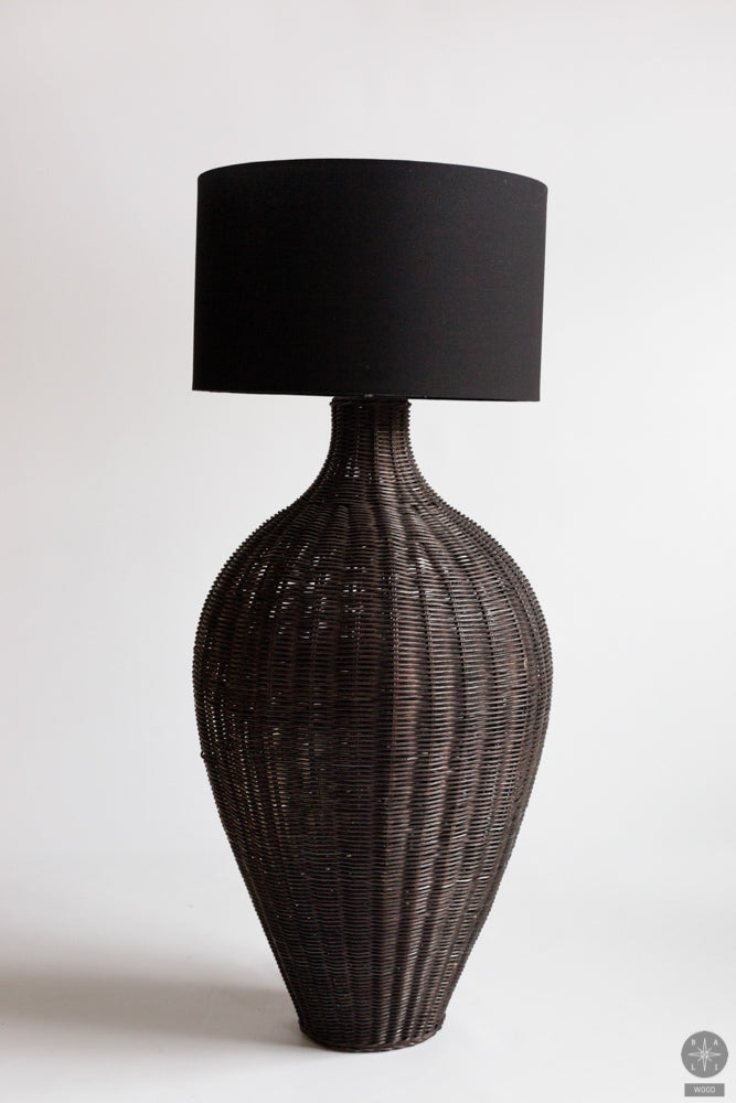 Rattan floor lamp