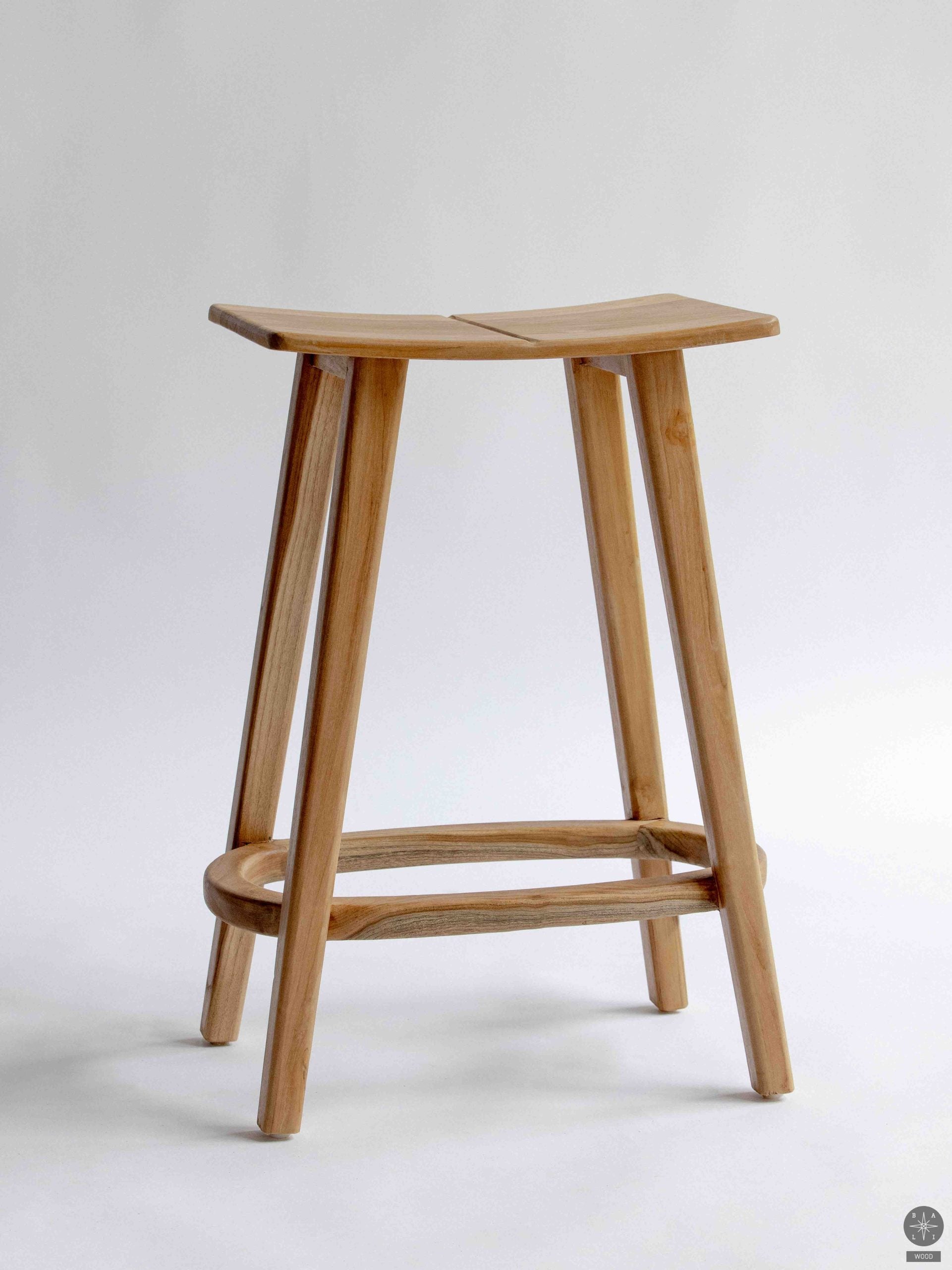 Teak wood half-bar chair