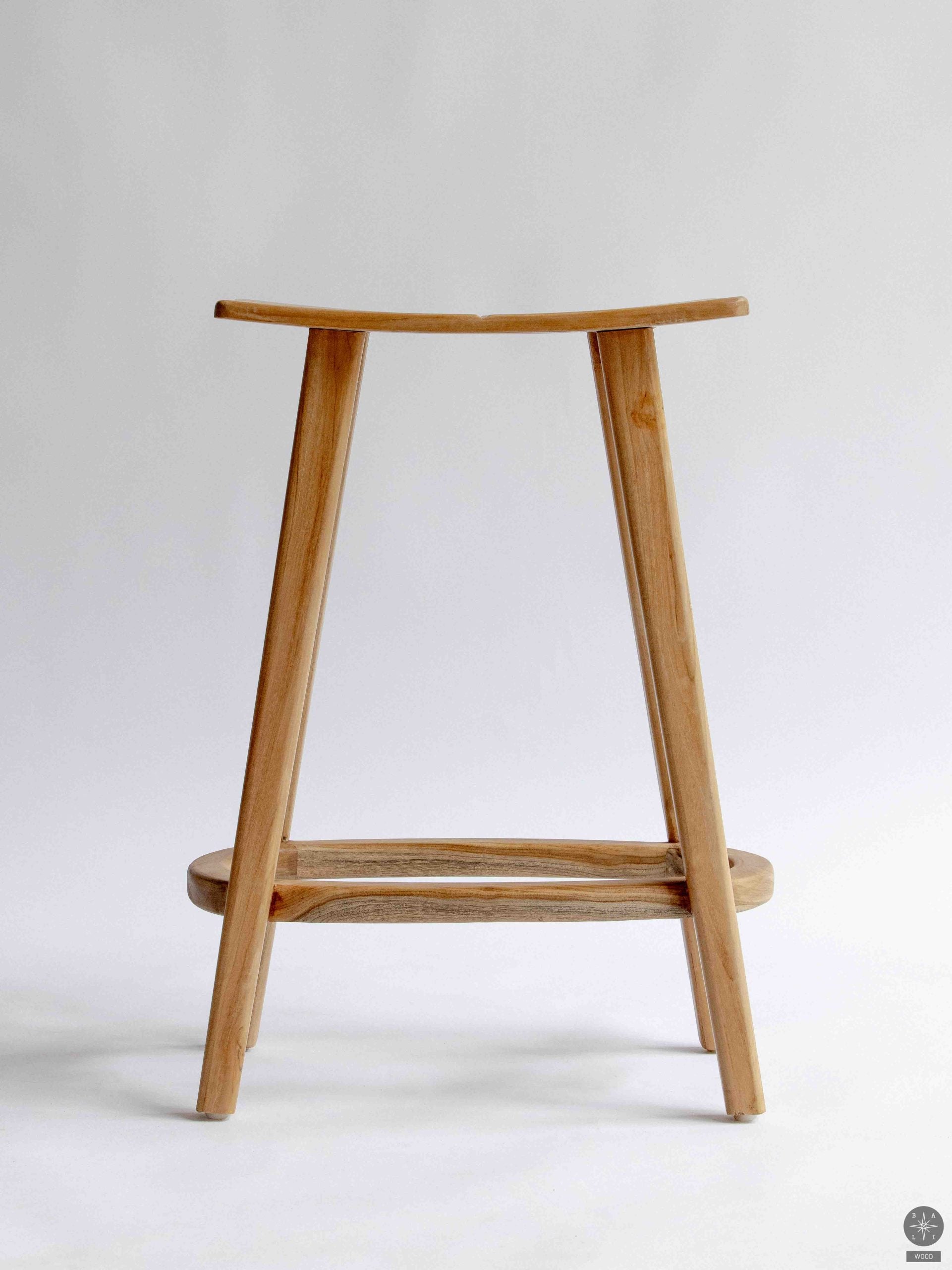 Teak wood half-bar chair
