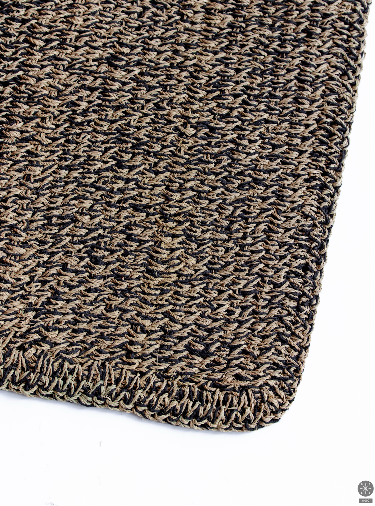 Rug made of seagrass and cotton