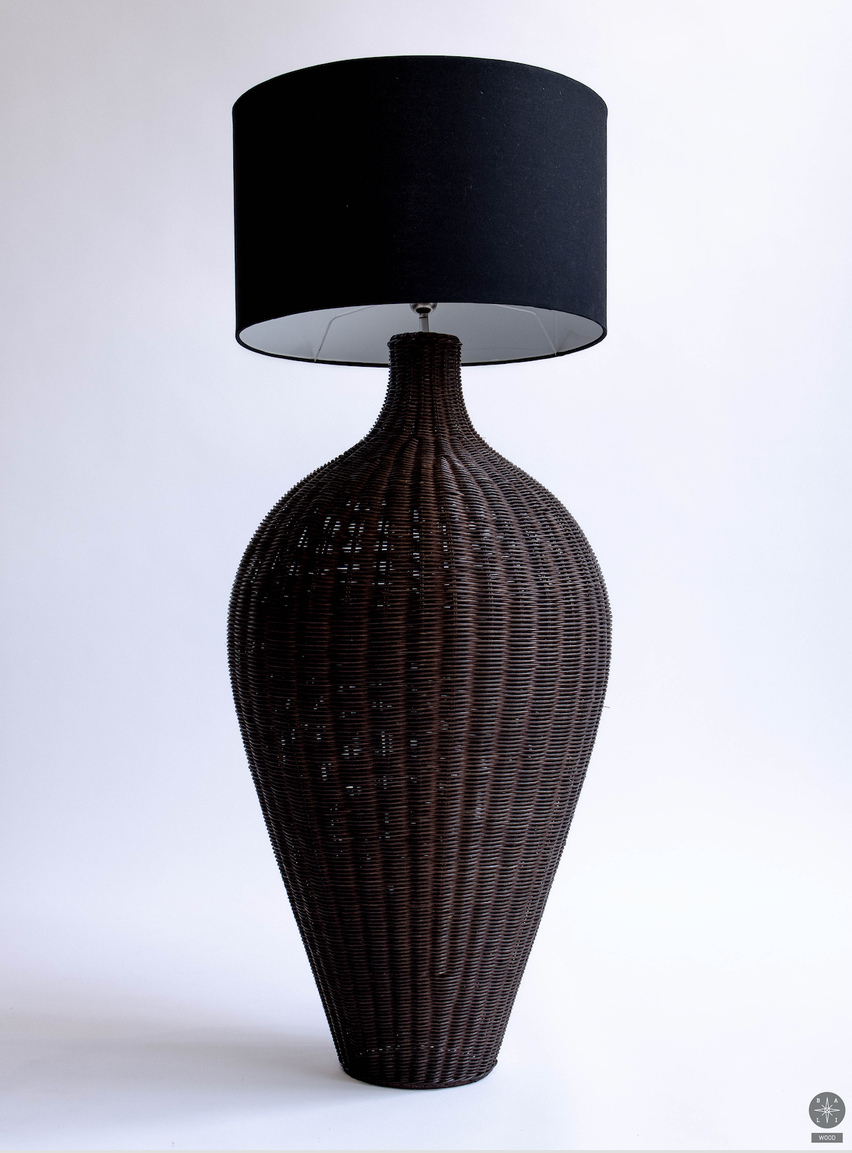 Rattan floor lamp