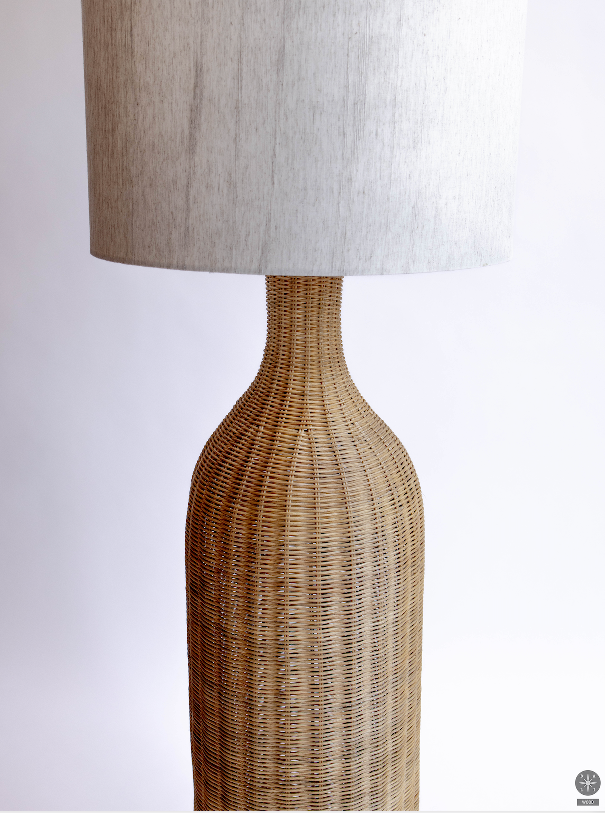 Rattan floor lamp