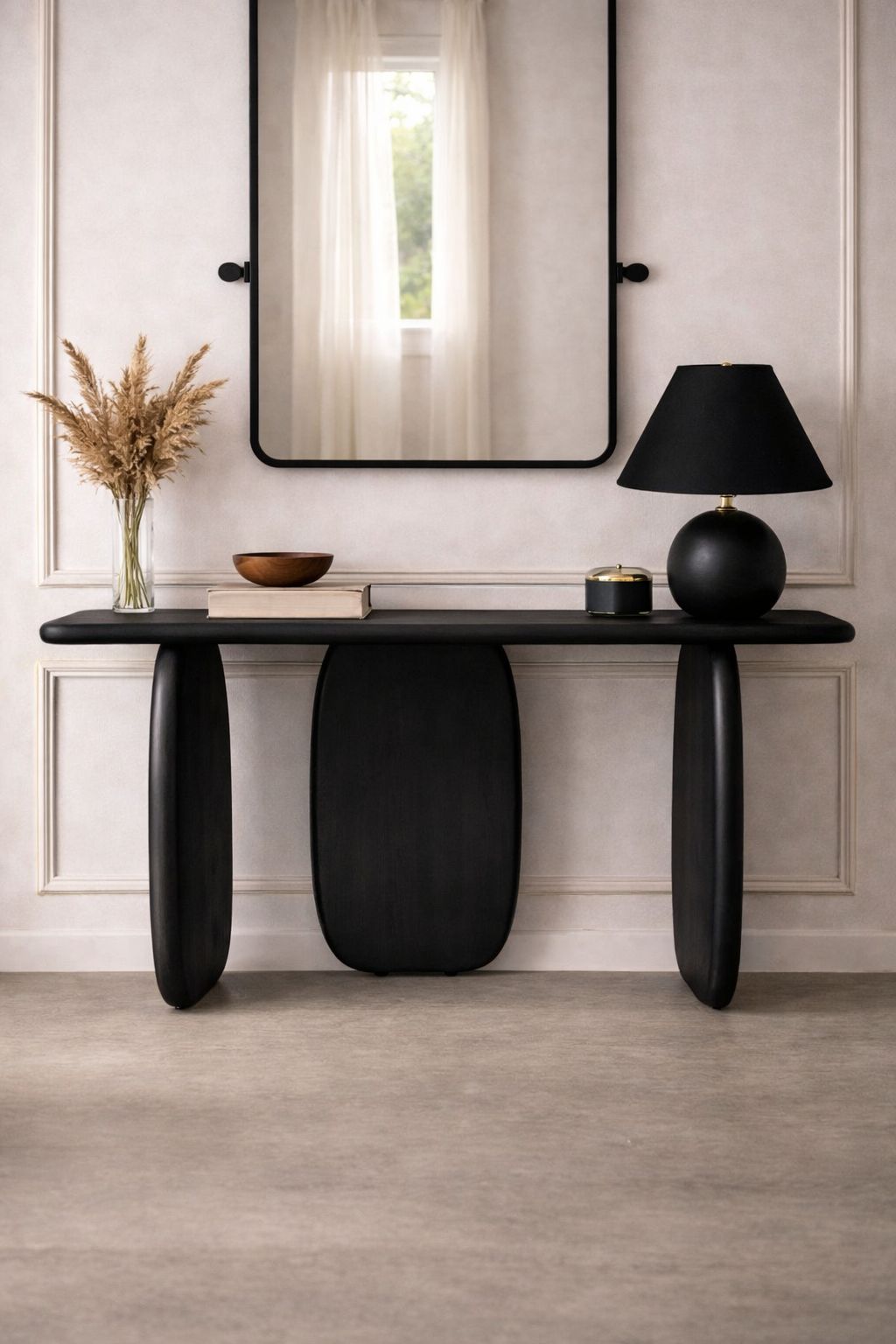 Teak console table