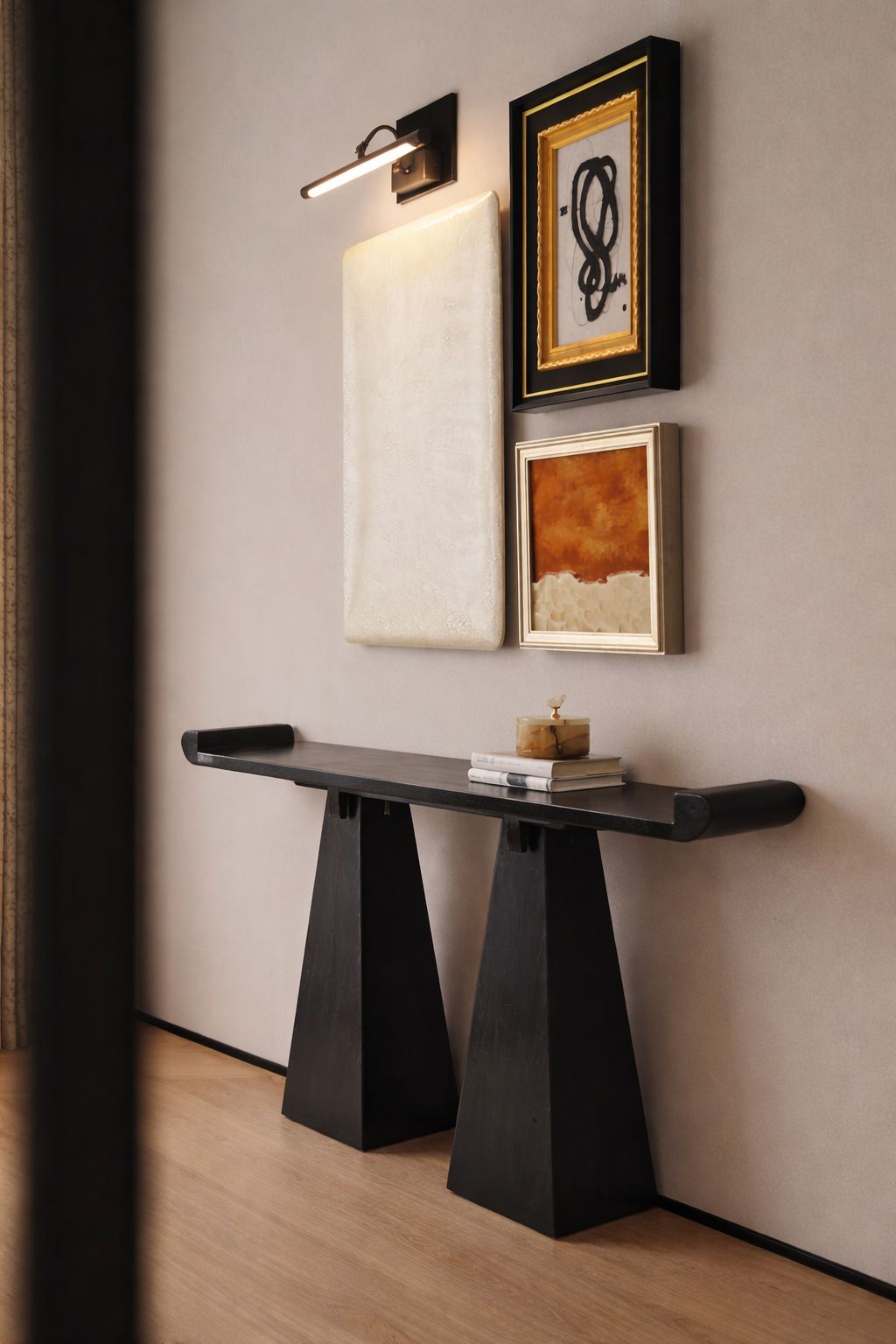 Teak wood console