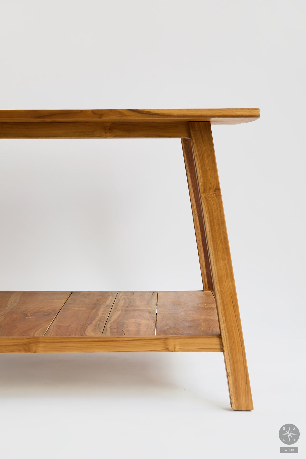 Console for washbasin made of recycled teak wood