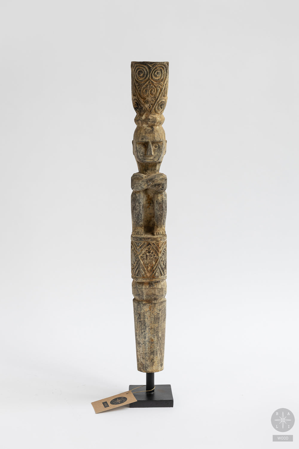 Statue made of bleached teak