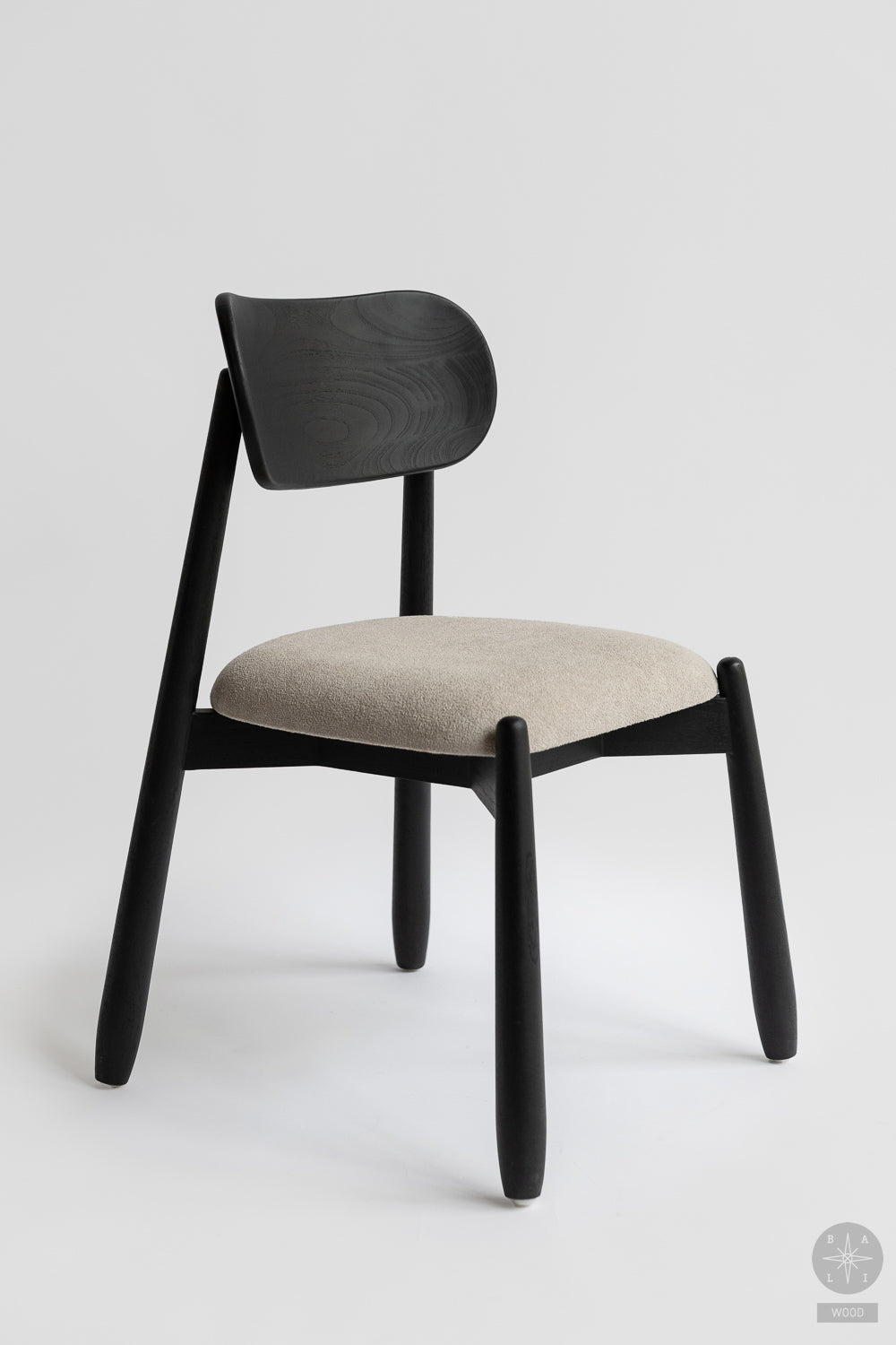 Teak chair with fabric