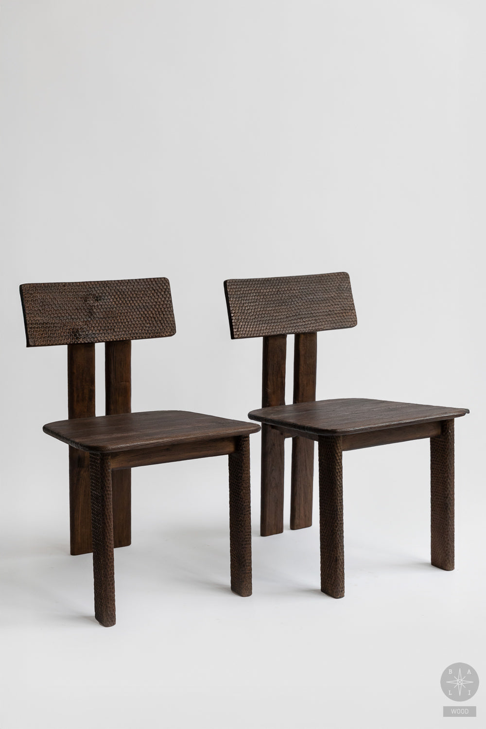 Teak chair with upholstered part