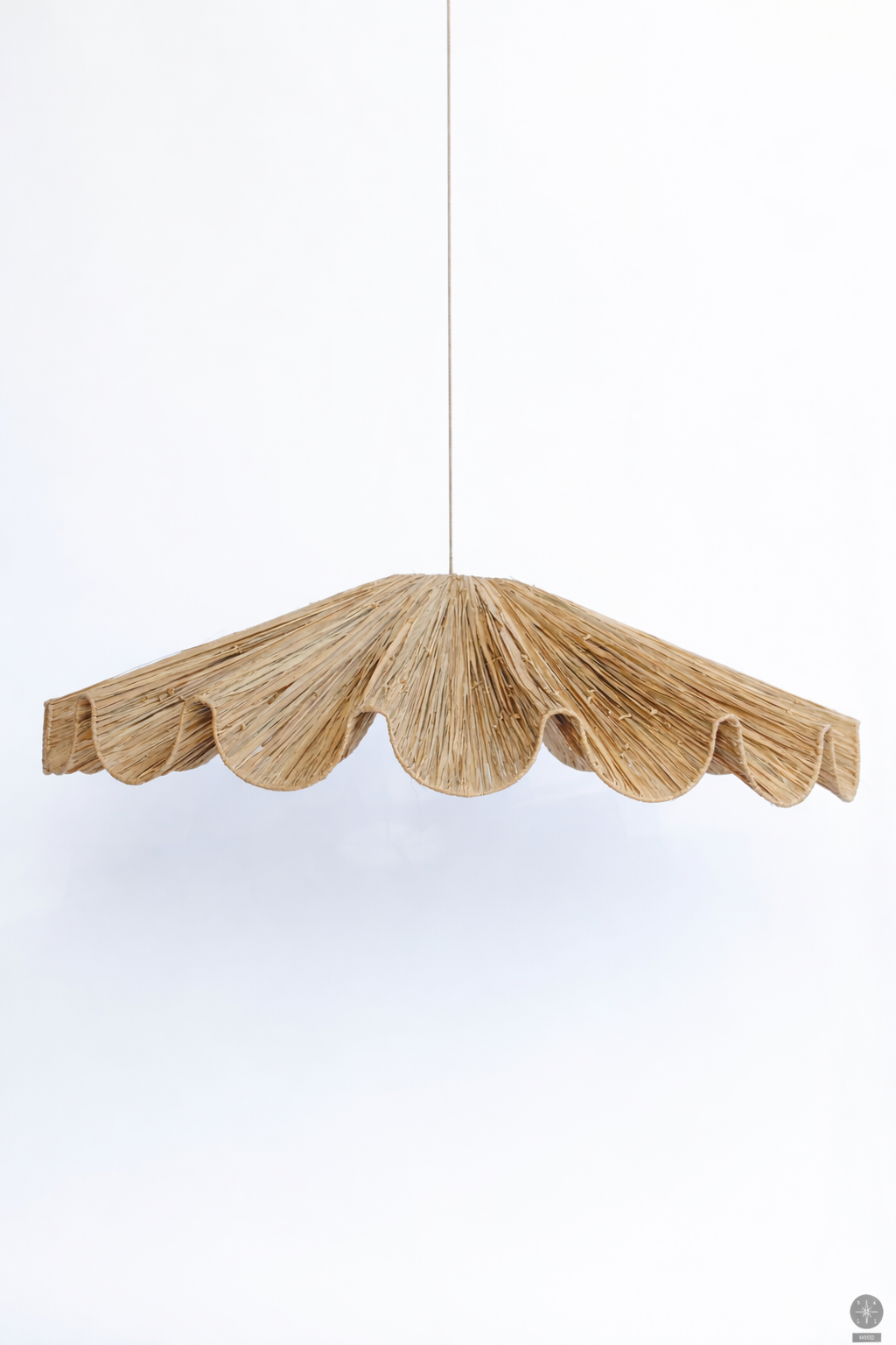 Raffia lampshade