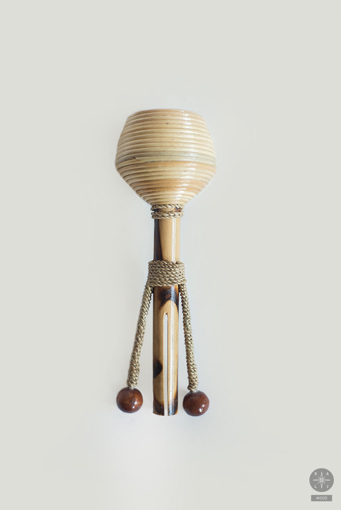 Musical toy rattle for children made of bamboo and rattan
